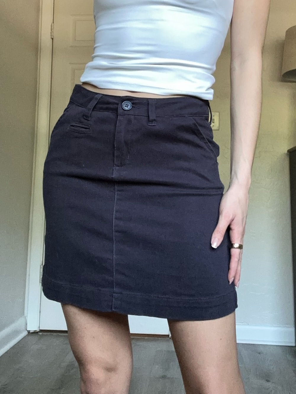 Classic Navy Mini Skirt - Women